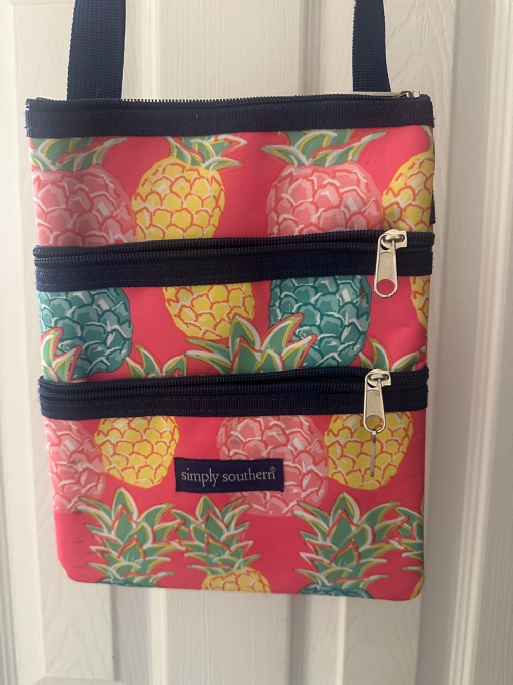Simply Southern Coral Pink Pineapple Crossbody Bag